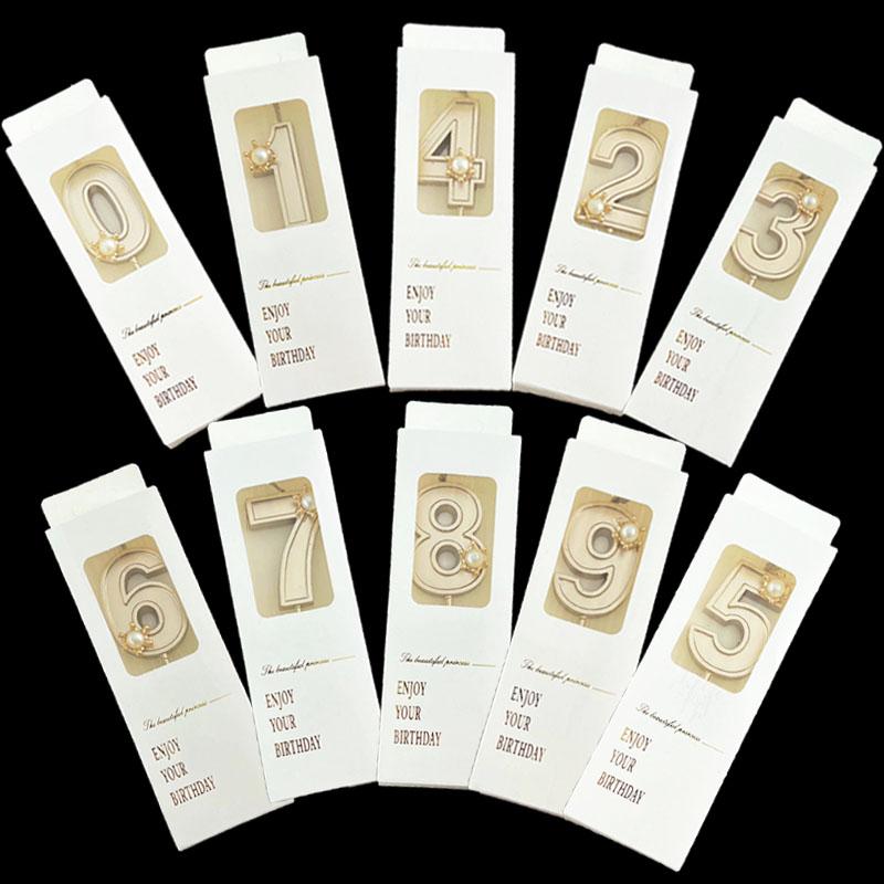 Золотые 3D свечи в виде цифр для торта, подходящие для украшения дня рождения, украшение на день рождения, инструменты для украшения торта