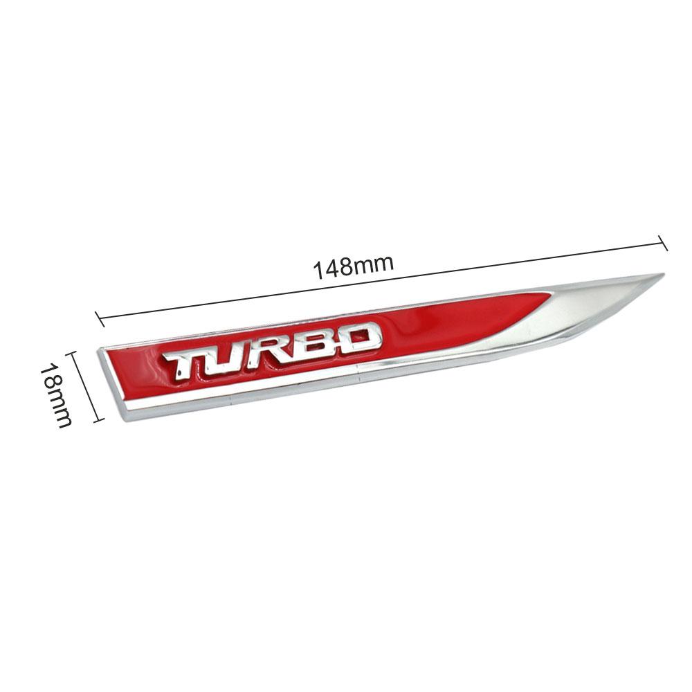 2 шт. 3D металлический турбо-логотип автомобиля, эмблема на крыло, значок, наклейки для автомобиля, стильная наклейка, универсальные аксессуары для внешнего декора автомобиля