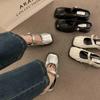 Модные корейские новые летние женские туфли в стиле ретро, сандалии большого размера для женщин, модные повседневные туфли на плоской подошве для женщин