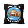 Luxury Not Fast Not Furious Cute Sloth Cushion Covers xcm Velvet Throw Pillow Case for Car Square Pillowcase Home Decor