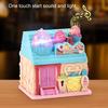 Имитация Кукольный домик Музыка и свет 3D Складной Раннее образование Развлечения Детская Игрушка для притворства Готовка Кофейня Игрушка Детские товары
