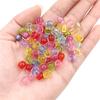 40/20pcs Large Aperture Transparent Round Acrylic Beads for DIY Jewelry Making Hair Accessories Hair Styling Tool