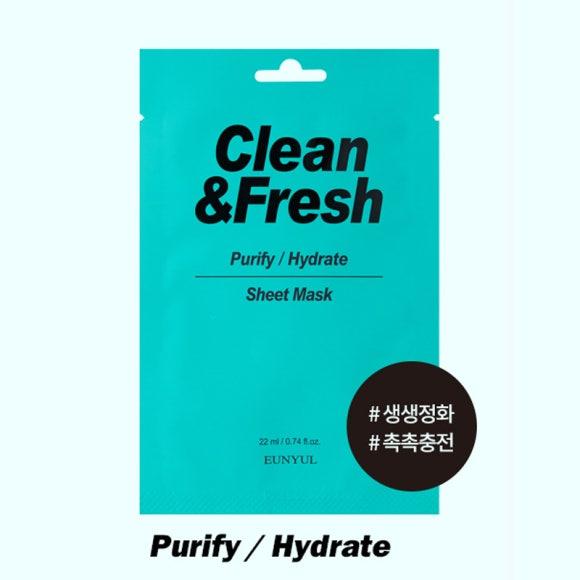 Eunyul Clean & Fresh Sheet Mask Pack 10 видов (11 вариантов)