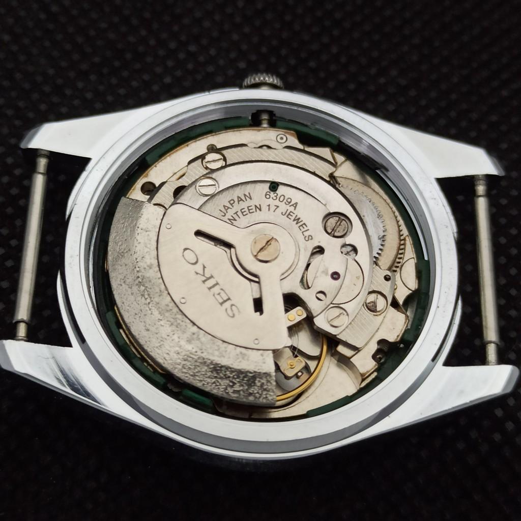 ВОССТАНОВЛЕННЫЕ ВИНТАЖНЫЕ SEIKO 5 AUTO 6309A ЯПОНИЯ МУЖСКИЕ D/D БЕЛЫЕ ЧАСЫ 556a-a277001-9