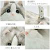 HIGHAWK Lifelike Plush Cat Fluffy Shoulder Bag for Gift for Cat Soothing Ornament Size Realistic, Bag, Women, Lovers, (Gray, L)