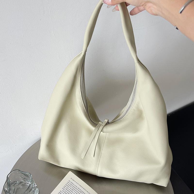 Простая сумка через плечо Premium Texture Niche Commuting Большая вместимость из натуральной кожи Универсальная сумка через плечо