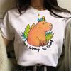 Cute Capybara Clothing T-Shirt Women Vintage Cartoon T Shirt Female Casual Anime Top Tees T Shirt Manga Women Graphic Tee Tops
