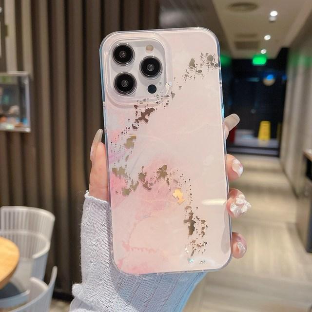 Чехол для телефона с цветной глазурью и зернистым рисунком для Iphone 14 12 11 13 Pro Max, противоударная задняя крышка