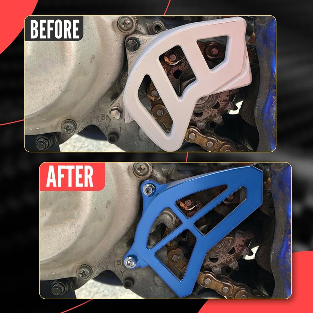 Canitu Front Sprocket Guard Cover,CNC Billet Aluminum Engine Sprocket Cover Engine Case Saver Guard Protector Crankcase Protection for Yamaha YZ125