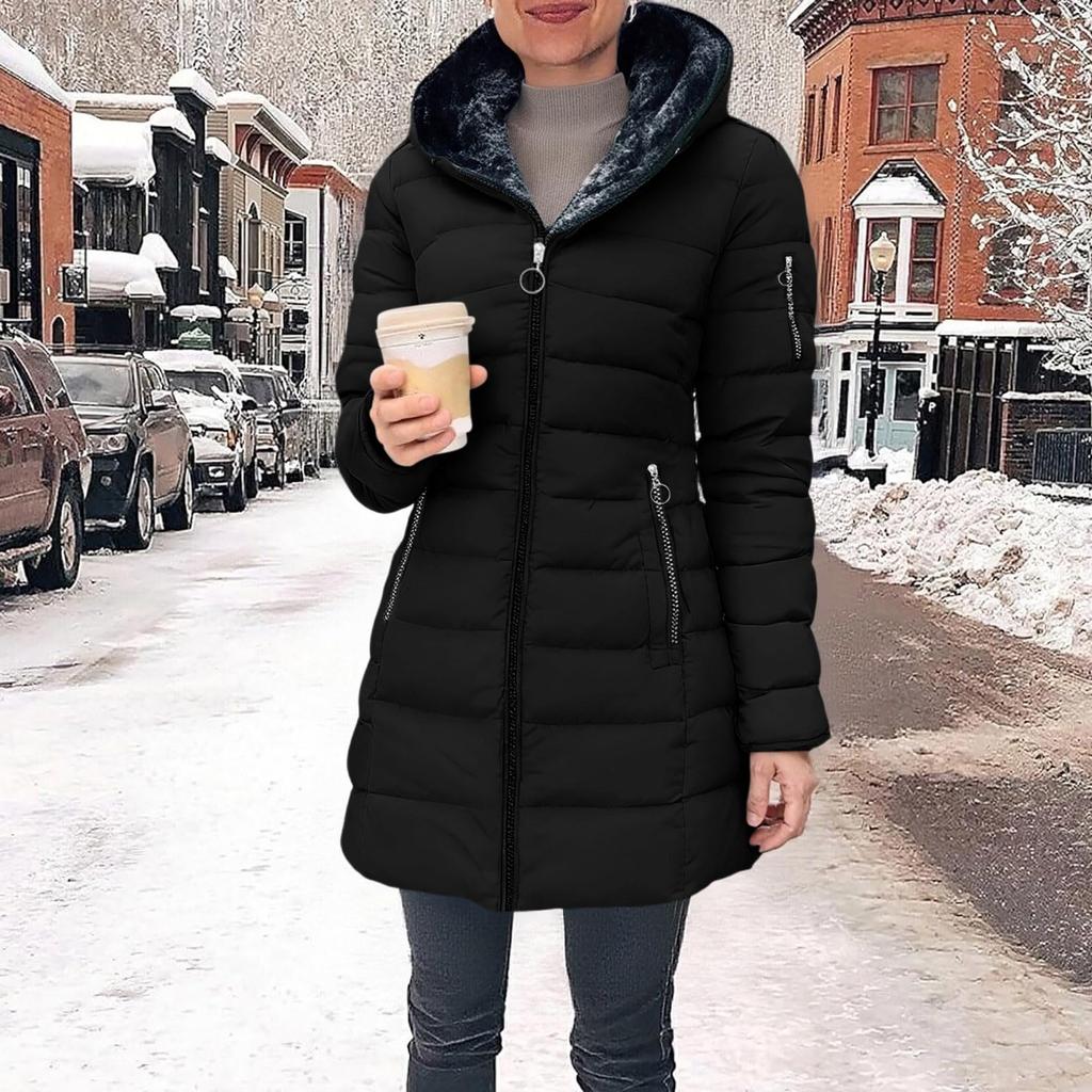 Женская куртка на флисовой подкладке, куртка-худи на молнии, повседневное пальто с длинными рукавами, осенне-зимние куртки