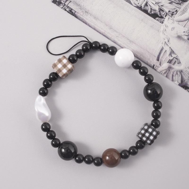 Pink Bow Dopamine Phone Lanyard: Anti-Lost Electroplated Chain Wrist Strap