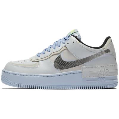 Женские кроссовки Air Force 1 Low Shadow Pure Platinum Snakeskin Blue CV3027-001