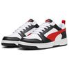 Puma Rebound V6 Low White Black Red Unisex Sneakers For-All-Time-Red 392328-04