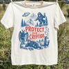 Protect Cryptids T-Shirt, Funny Vintage National Park Tee, Bigfoot Mothman Hiking Graphic Unisex Shirt, Horror Cryptidcore Gift