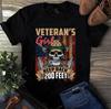 Men's and Women's T-shirts Veteran's Girl Keep Back 200 Feet Skull Veteran Gift