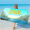 Полотенце Dave's the Diver Мягкое Легкое Анти-Песок Большое Пляжное Полотенце Быстросохнущее Ванна Спорт Семья