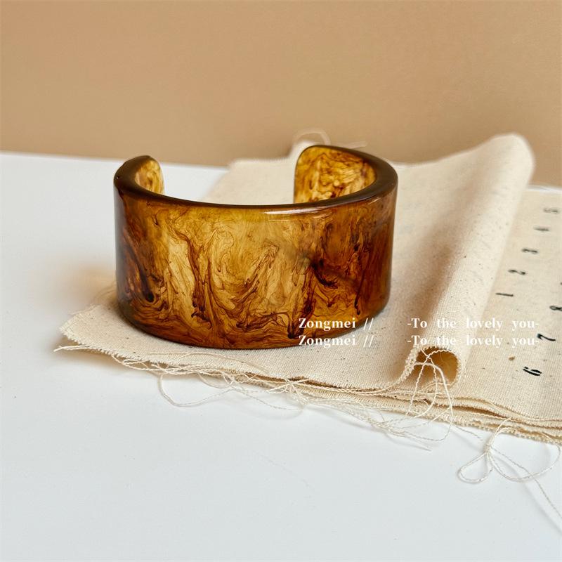 Браслет макарон из цветной геометрической смолы: Неправильный дизайн укладки Sweet Girl