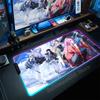 Pretty CHISA Aemeath Luno Cartethyia Wuthering Waves Game Mouse Pad RGB Non-Slip Rubber Mousepad Laptop PC Large Anime Desk Mat