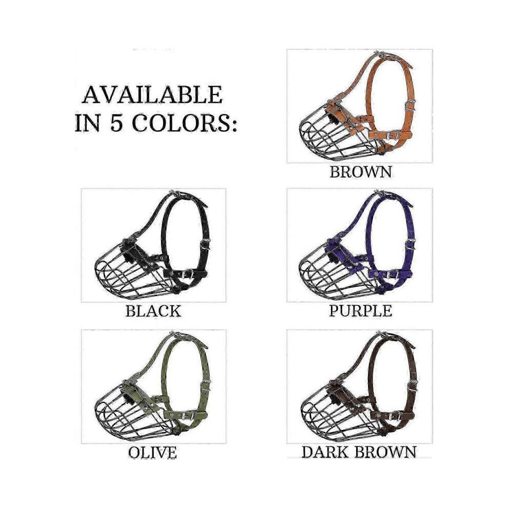 Breathable Metal Basket Muzzle for Pitbull Amstaff Staffordshire Terrier Large Dogs
