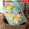 Yellow lotus flower pearl painting handmade diy 5D pearl painting kit home wall decoration art
