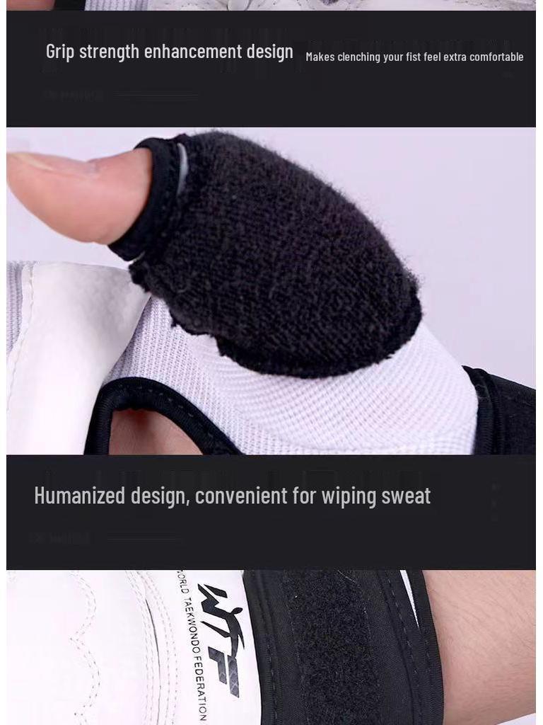 Taekwondo Protective Gear: Hand & Foot Protectors, Half-Finger Boxing Gloves for Adults & Children