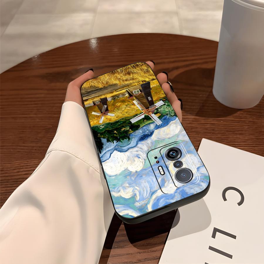 Чехол для телефона Funda для Xiaomi Mi 10T 11T 13 Lite 12X 11 12 14 12T Pro Креативный масляный пейзаж
