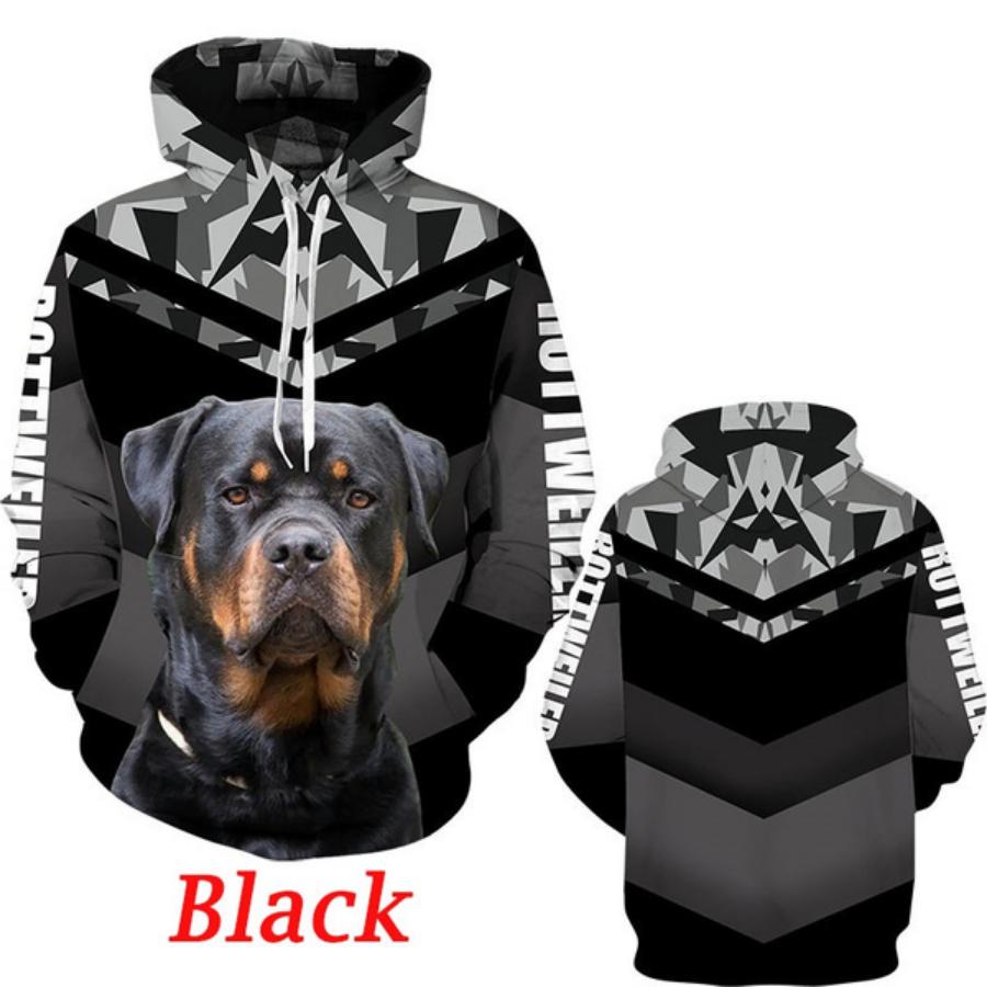 Autumn and Winter 3d Dog Print Men Women Casual Pullovers Streetwear Hoodies