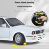 2025 1:24 BMW M3 1988 Street Car Diecast Alloy Metal Model Car 3 Gears Pull Back Steering Collection Hobby Decoration Ornaments Boys Children Gift Toy