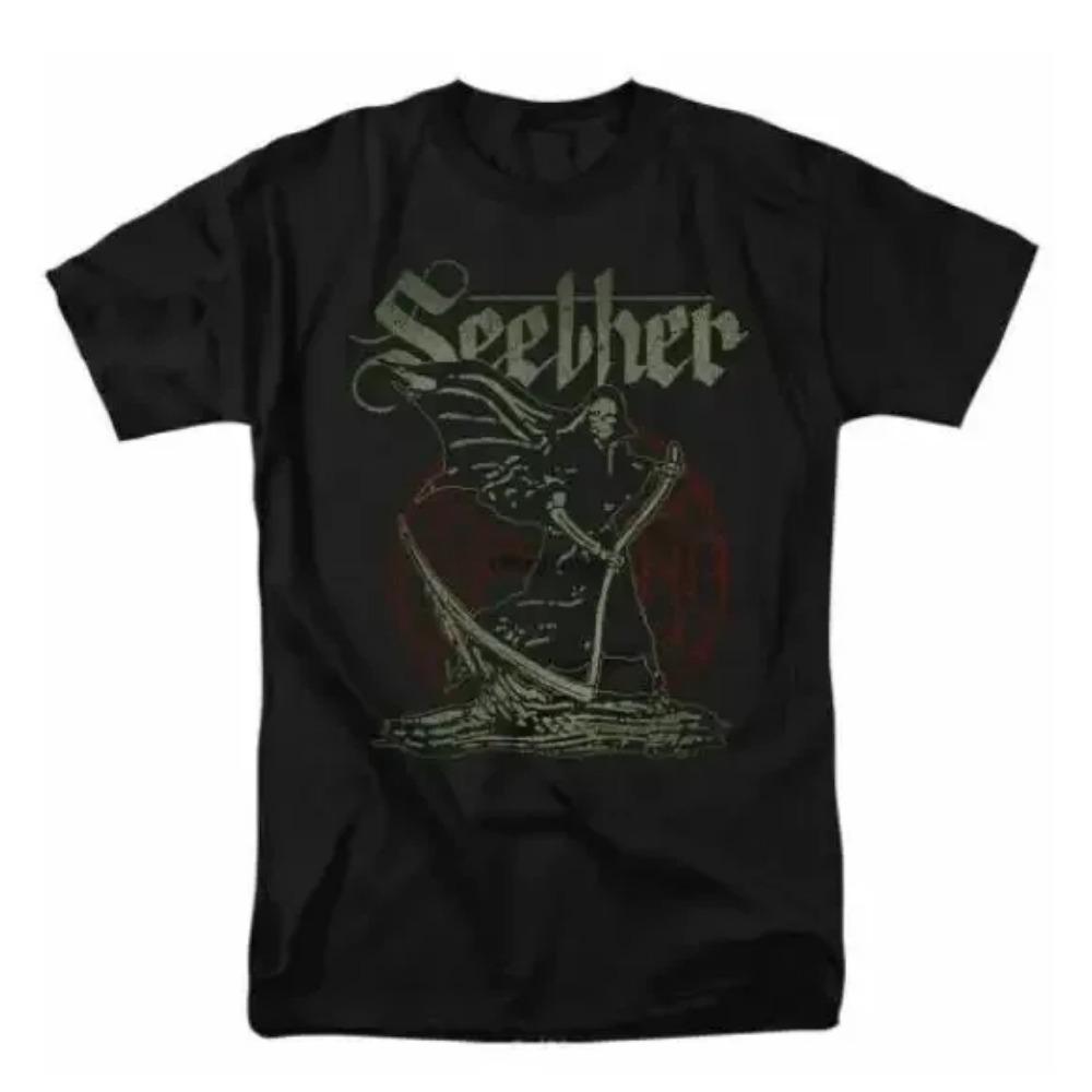 Футболка Heavy Metal Seether для женщин и мужчин, повседневная, с коротким рукавом, с рисунком, забавная, модная, уличная, в стиле Харадзюку