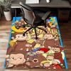 Custom Curious George Mat Personalized Name, Polyester Washable Indoor Entryway Rug, Gift for Christmas, Easter, Thanksgiving Day