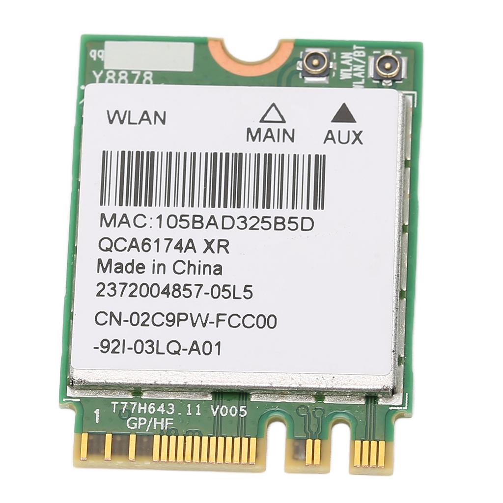 Wireless Net Card 867M 2.4 GHz5 GHz Dual Band Wear Resistant PCB Wireless Card with M.2 Interface for Laptop