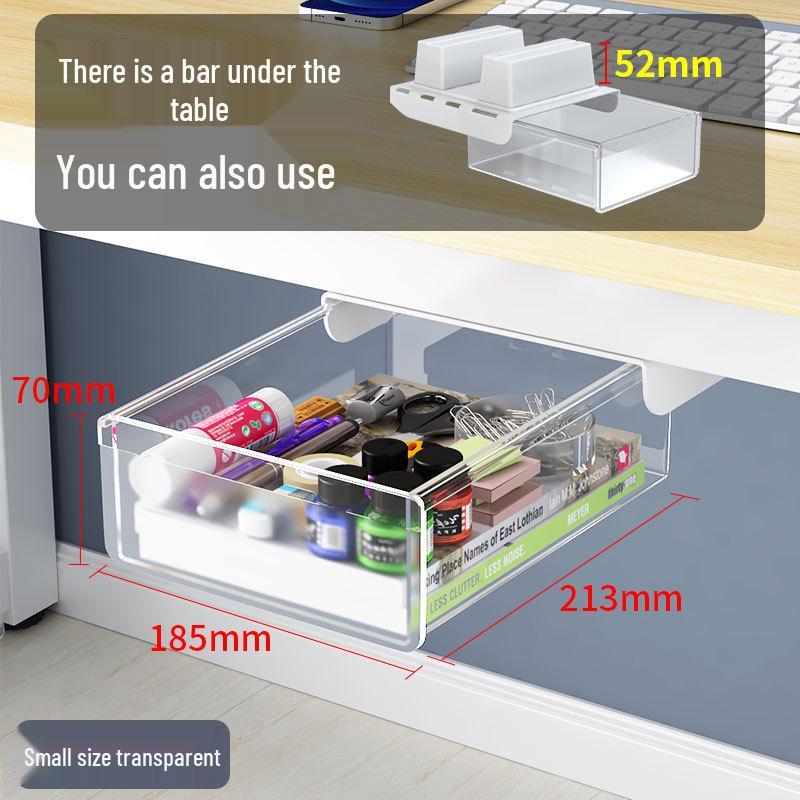 Невидимый органайзер под стол: Ящик без сверления для офисных канцелярских принадлежностей