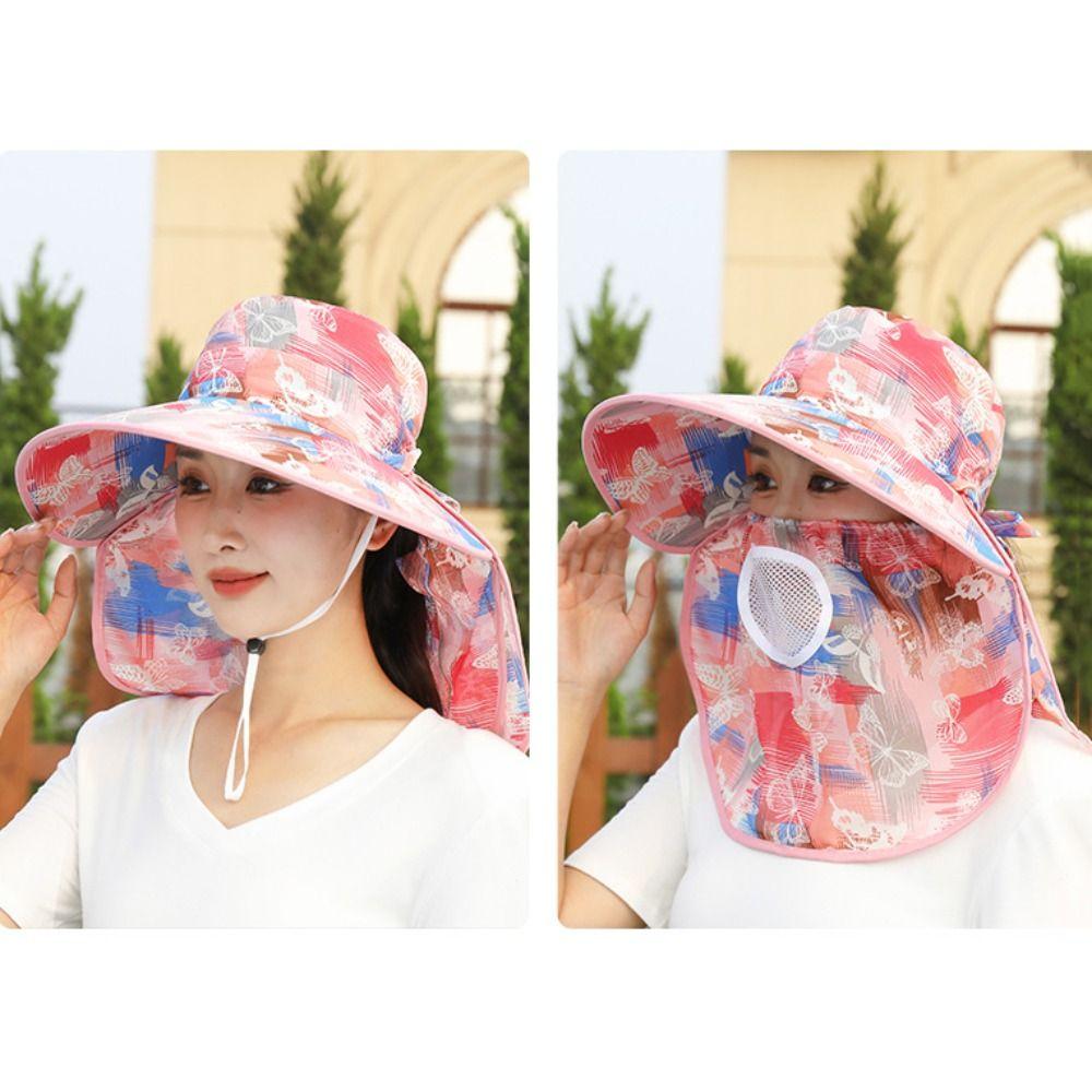 Широкие поля Женская шляпа рыбака Солнцезащитная шляпа для лица Модная солнцезащитная шляпа для велоспорта
