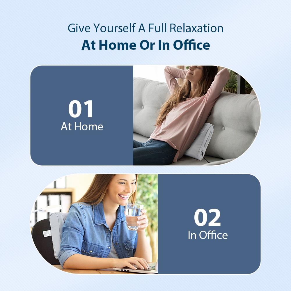 Многофункциональная подушка для массажа шеи и спины, 20 головок, массажер шиацу, подушка для талии и тела с постоянной температурой