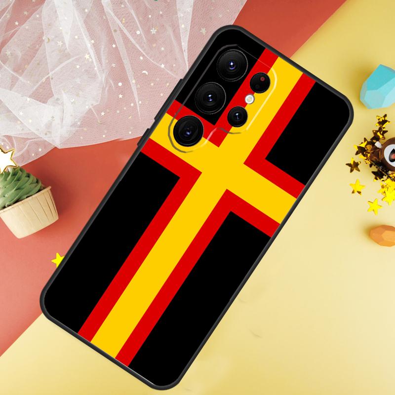 Germany Flag Banner Phone Case For Samsung Galaxy S25 FE S23 S21 S20 S22 S24 S26 Ultra S10 S26 Plus Cover Coque