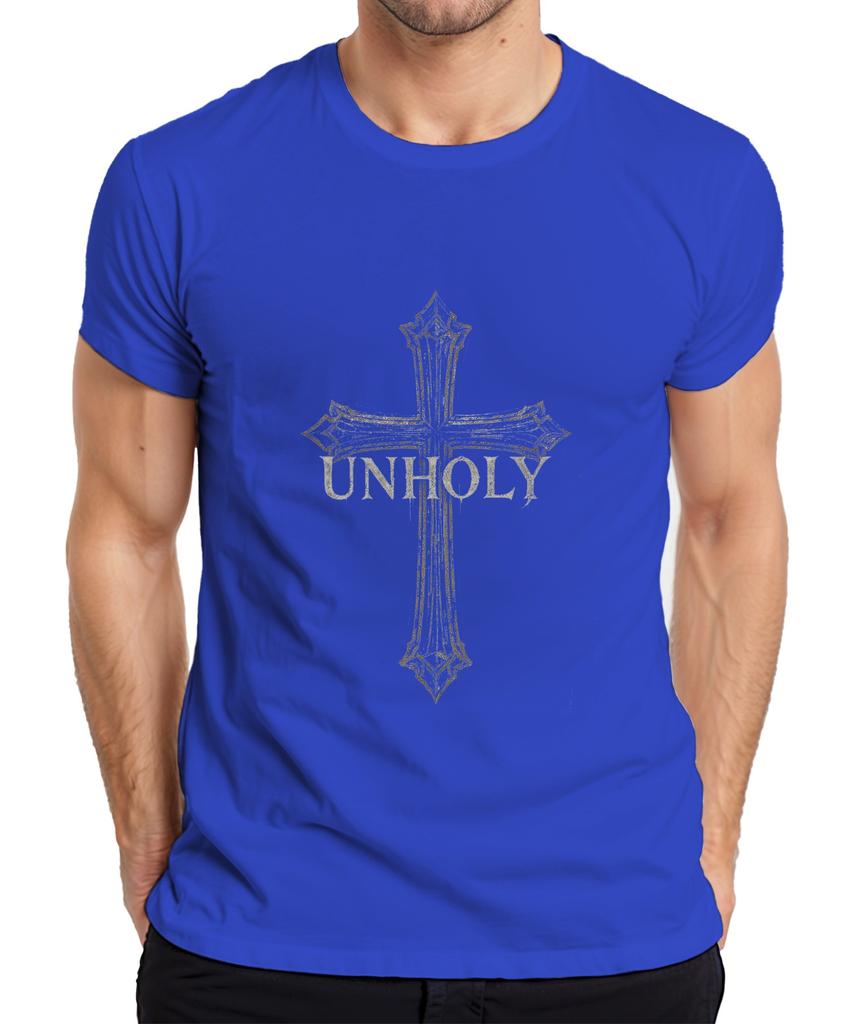 UNHOLY Black Metal Gothic Cross Gloomy Satanic Grunge T-Shirt-