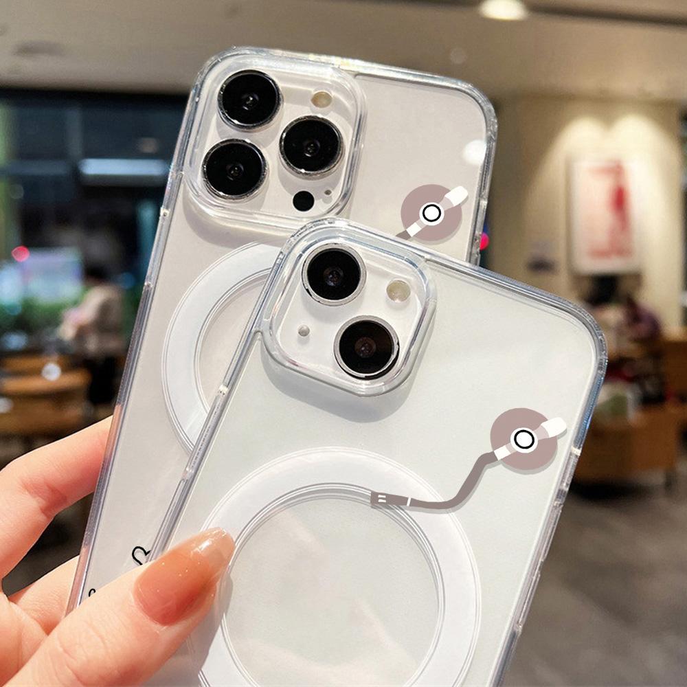Магнитный чехол для телефона для iPhone 12 14 16 17 Pro 17 16 15 14 13 12 Pro Max 12 13 14 15 16 Высококачественный противоударный чехол Полная защита Милый стиль