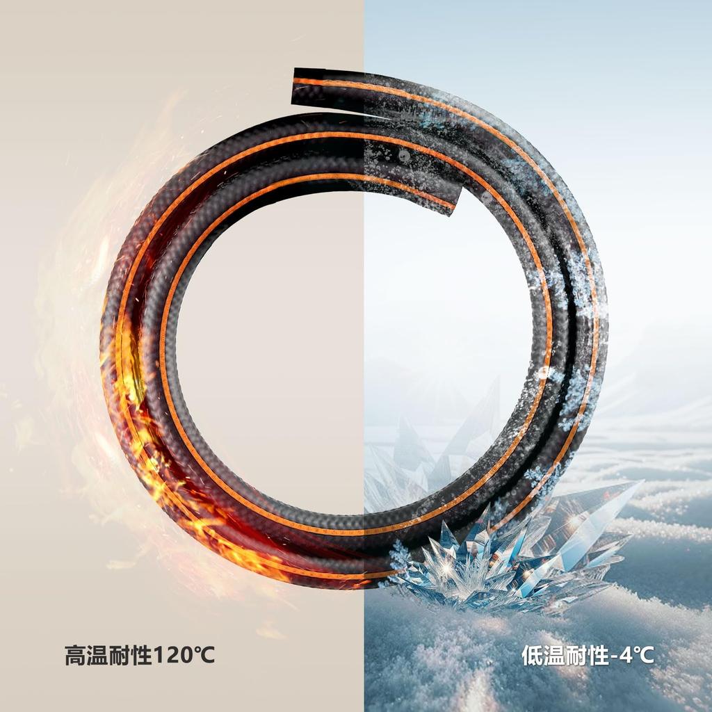 Pronese Fuel Hose, Inner Diameter 0.3 inch (8 mm), Total Length 3.3 ft (1