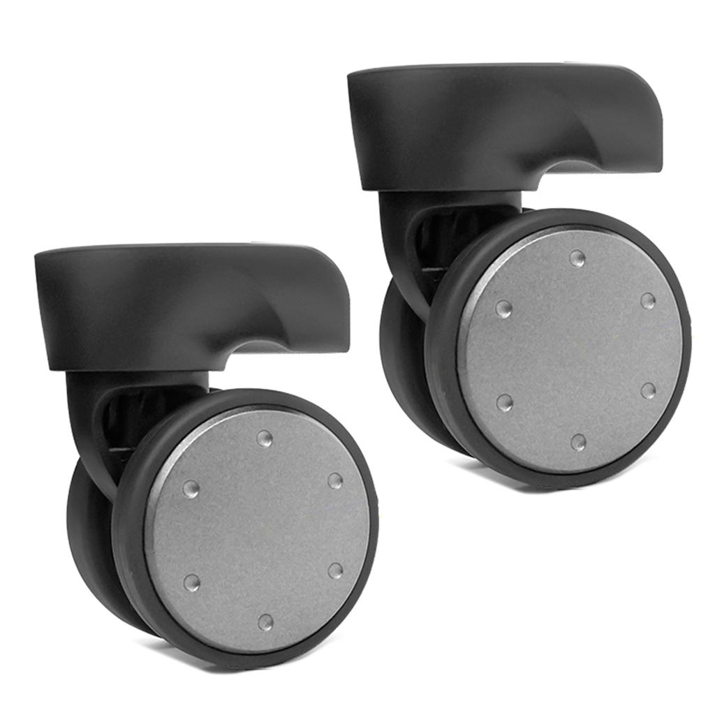 2 шт. сменные роликовые колеса для тележки, сверхпрочные роликовые колеса для багажной коробки, чемодана, поворотные на 360 градусов, бесшумные колеса