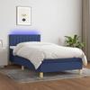 VidaXL Slat Bed Base with Mattress and LEDs, Upholstered Bed, Single Bed, Adult Bed for Interior Bedroom, 3133851