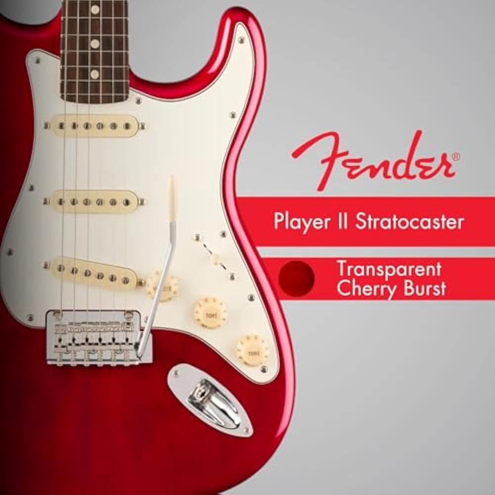 Fender Fender Электрогитара Player II Stratocaster®, Накладка на гриф из палисандра, Прозрачный вишневый К...