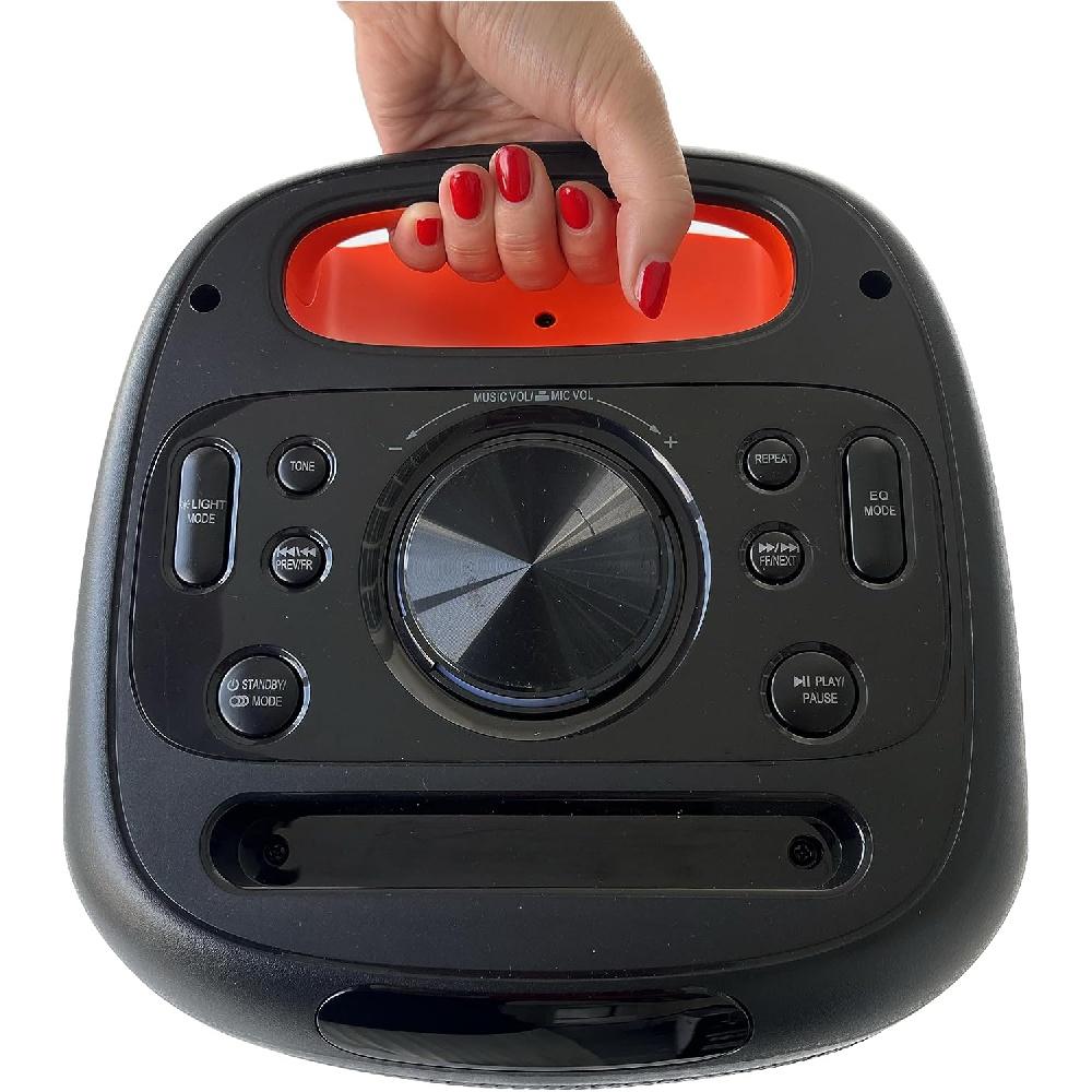 Звуковая коробка Mobile Beat SB-TWS 100 BT, светодиодные световые эффекты, практичная ручка для переноски, аккумулятор, функция зарядки через USB для внешних устройств