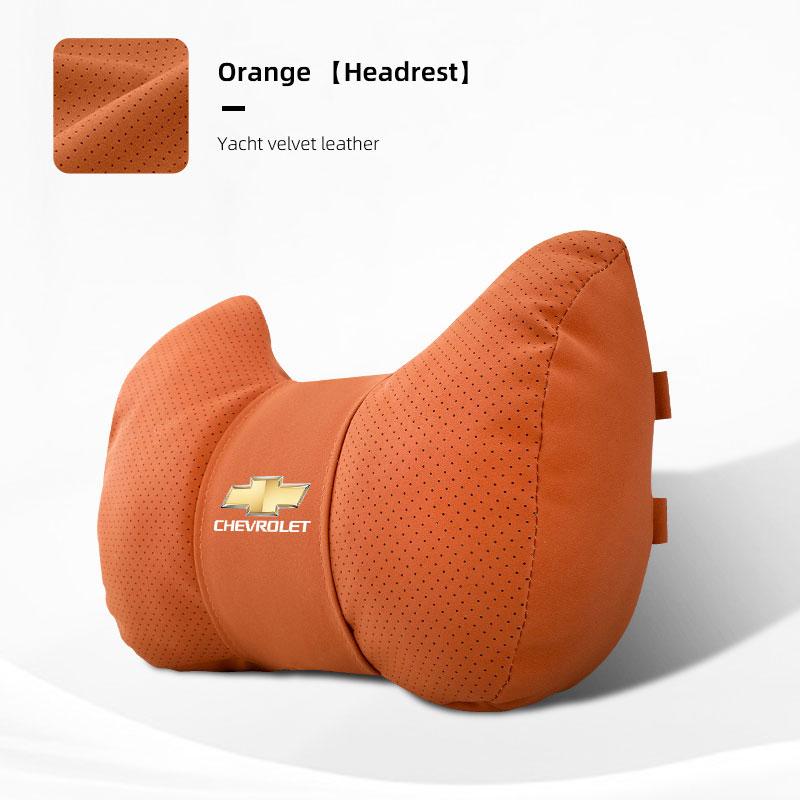Suede Car Seat Headrest Waist Cushioning Soft Neck Pillow For Chevrolet Cruze Sonic Silverado Camaro Suburban Trailblazer Aveo