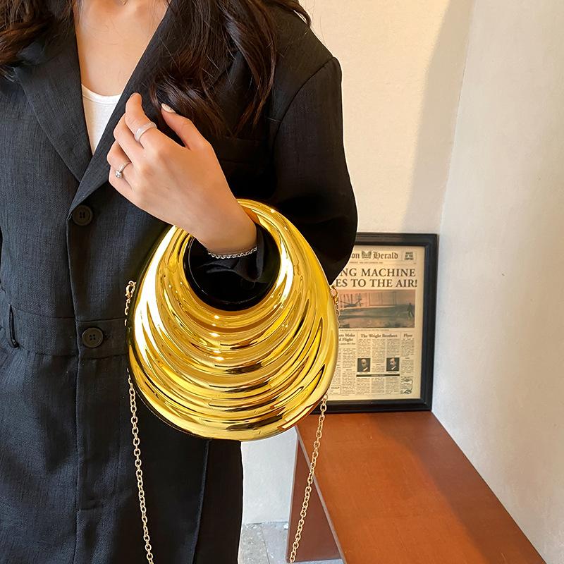 Acrylic Bag 2025 New European and American Fashion Glossy Shoulder Bag Ins Women's Chain Rhombus Dinner Bag Tide