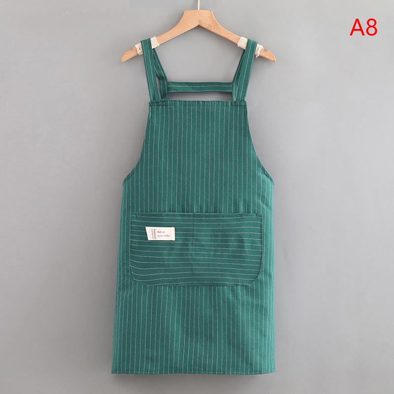 Oil Proof Kitchen Hanging Neck Cooking Sleeveless Apron Fashion Waiter Restaurant Server Workwear Breathable Catering Apron