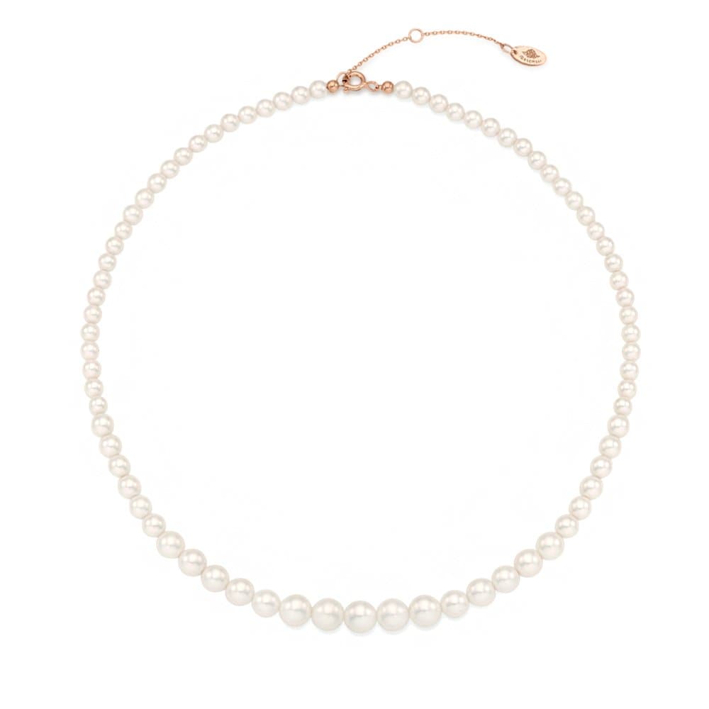 [Rosemont] Silver Pearl Necklace Rc0394