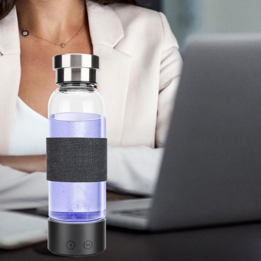 480ml 1300mAh Portable USB Rich Hydrogen Cup Electrolysis Ionizer Water Generator Bottle