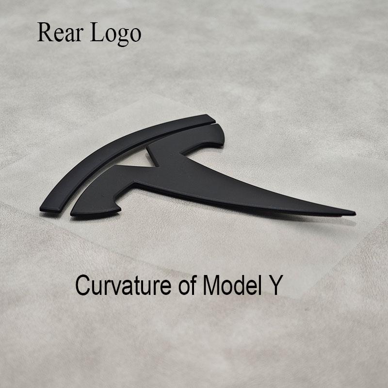 UBLM4 3D ABS Car Front Head Hood Emblem Rear Trunk Badge Sticker For Tesla Model 3 Model Y Replacement Decoration Decals Accessories
