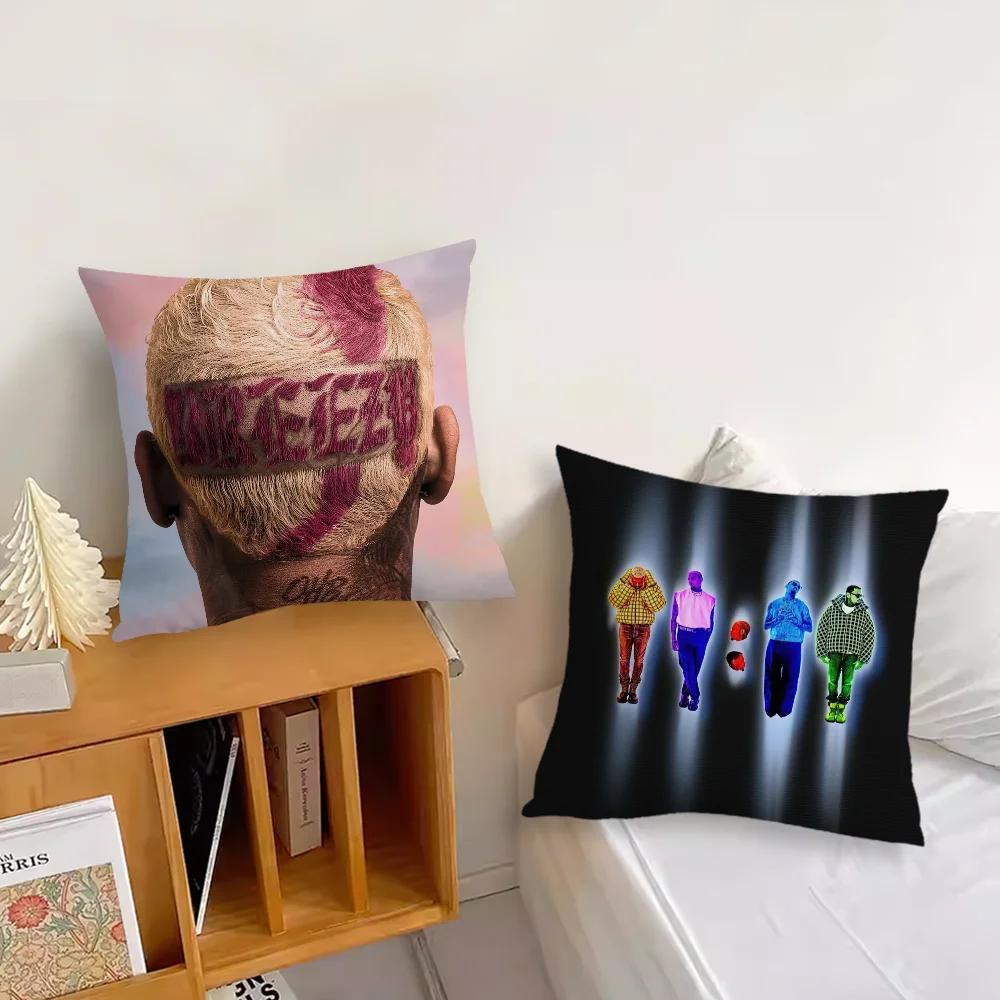 Рэпер C-Chris Brown Украшение Комнаты Дом Диван Гостиная Офис Автомобиль Скандинавская Простота Наволочка