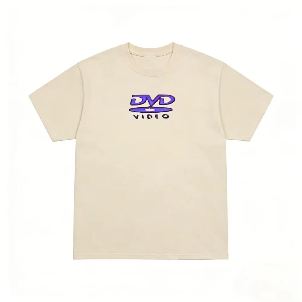 Смешная ретро-графика Логотип DVD VIDEO Печать Футболка Унисекс Одежда Женская Повседневная Уличный стиль Топ 2026 Лето Новая Футболка
